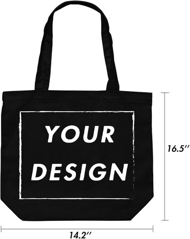 Custom Tote Bags Design Your Own Photo Logo Text Gifts Shopping Canvas Bag in Saudi Arabia
