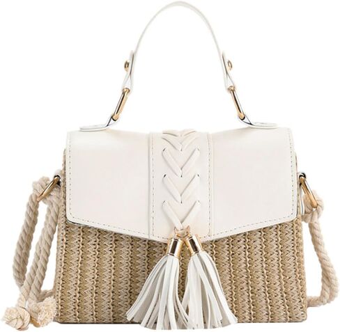 Straw Bag Crossbody Handbag, Summer Purses Beach Bag Woven Tote Bag Shoulder Bag For Vacation Purse in Saudi Arabia