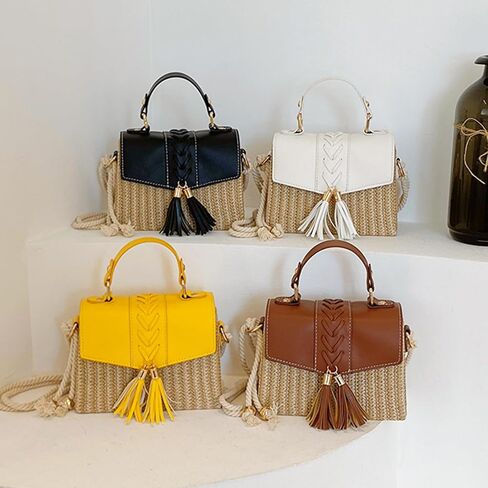Straw Bag Crossbody Handbag, Summer Purses Beach Bag Woven Tote Bag Shoulder Bag For Vacation Purse in Saudi Arabia