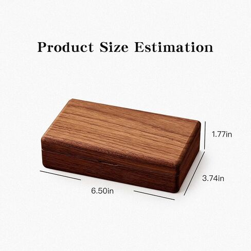 Small Wooden Jewelry Box | Versatile Mens Jewelry Box with Earring & Ring Organizer for Travel & Vanity Display in Saudi Arabia