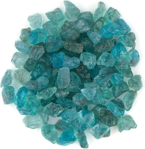 CRYSTALIS 100pcs Blue Apatite (3-6mm) Wholesale Bulk Gemstone Crystal, Raw Gem Stones, Natural Loose Rough, Jewelry Making Supply, DIY, Decorative, Crafts, Gem Collection | Tiny Pcs in Saudi Arabia