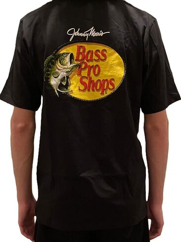 Authentic Bass Original Fishing Hunting Pro Short Sleeve Tagless Crew Neck T-Shirt for Men & Women - Black in Saudi Arabia