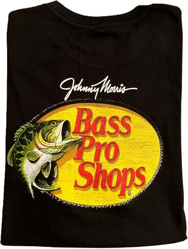 Authentic Bass Original Fishing Hunting Pro Short Sleeve Tagless Crew Neck T-Shirt for Men & Women - Black in Saudi Arabia