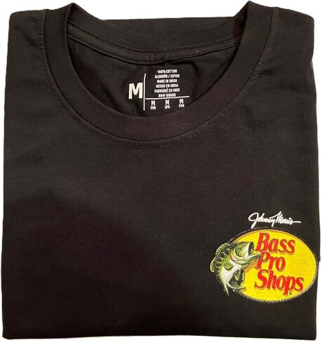Authentic Bass Original Fishing Hunting Pro Short Sleeve Tagless Crew Neck T-Shirt for Men & Women - Black in Saudi Arabia