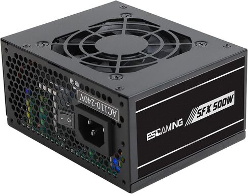 ESGAMING SFX 500W / Mini ITX/Micro ATX, Full Range Active PFC 110-240V, Low Noise Desktop Gaming Server SFX Form Factor Computer Power Supply in Kuwait