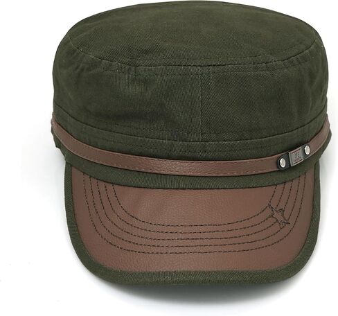 Initlove Military Hat Cadet Army Cap Flat Top Hats for Men Women in Kuwait