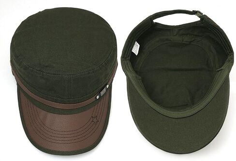 Initlove Military Hat Cadet Army Cap Flat Top Hats for Men Women in Kuwait
