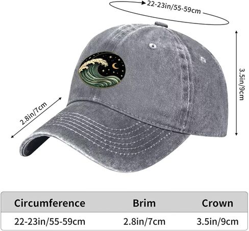 Bohemian Washed Cotton Baseball Cap for Men and Women, Vintage Adjustable Hat,Sun Hat for Casual Outdoor Wear in Kuwait