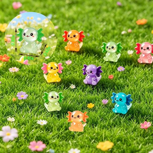 36PCS Mini Resin Axolotl Figurines to Hide Cute Tiny Axolotl Statue Charms Small Ornament Figurine Axolotl Decoration for Home Garden Landscape DIY Aquarium Dollhouse Ornament in Saudi Arabia