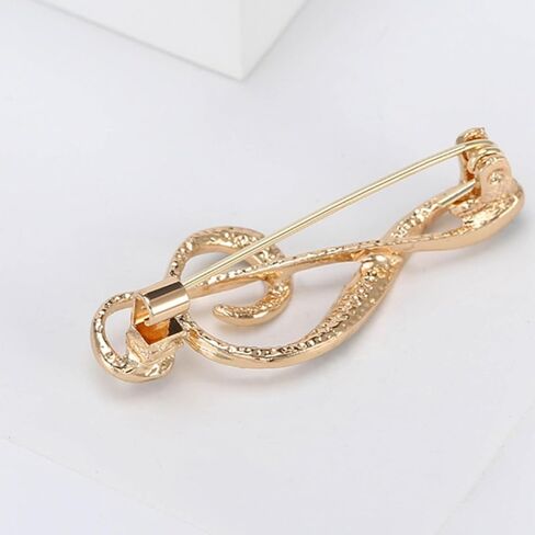 Music Note Brooch Pins for Women Men Minimalist Elegant Enamel Black Musical Treble Clef Lapel Pin for Musician Wedding Banquet Dance Party Suit Scarf Jacket Dress Shirt Bag Clothes Jewelry Deco in Saudi Arabia
