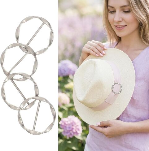 4 PCS Scarf Ring Clip, Shirt Ties Clips for Women Silk Scarf Rings and Slides Clothes Knotted Clip Round Shirt Scarves Buckle Fashion Alloy Circle Clips Buckle for Shirts Silk Scarves Clothing in Kuwait