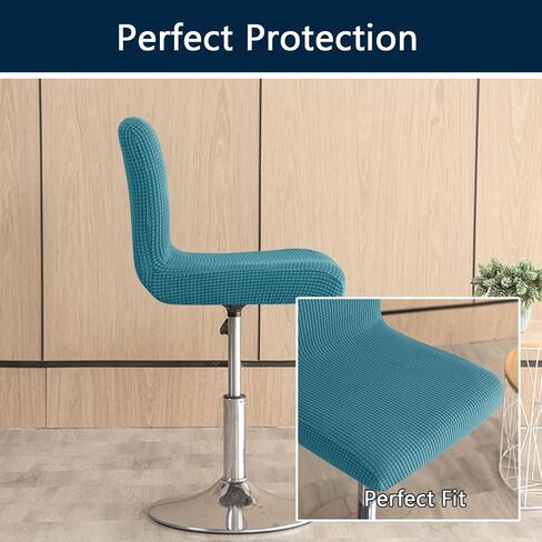 YOPOIY Bar Stool Covers with Backs Set of 6 4 2, Cat Scratch Proof Stretch Bar Stool Chair Covers Washable Universal Swivel Pub Chair Slipcover (Blue b,Set of 4) in Saudi Arabia