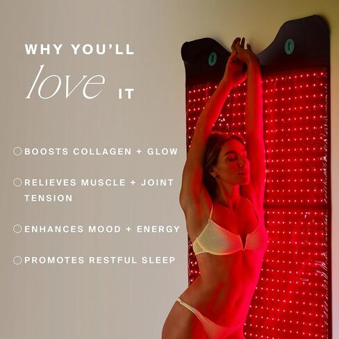 HigherDOSE Full Body Red Light Therapy Mat - Infrared Red Light Therapy Pad with 1,000 LEDs (660nm + 850nm) for Circulation, Recovery, Skin, Energy, Mood & At-Home Redlight Therapy for Body in Saudi Arabia