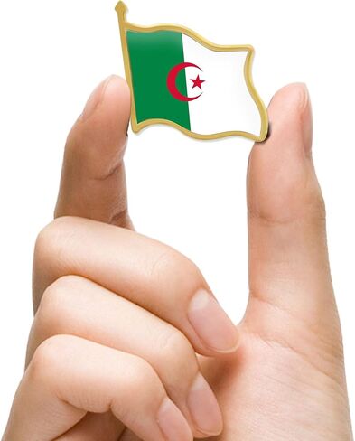 12/24/50/100 قطعة دبابيس علم الجزائر الرسمية السائبة-معدن دبوس التلبيب الوطني الجزائري in Kuwait