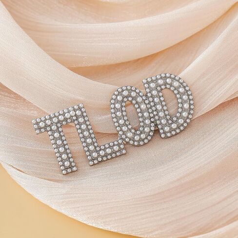 Metal Pearl Inlay Social Letter TLOD Pin Pink Women Group 1964 Top Ladies Greek Brooch Jewelry for Gift in Saudi Arabia