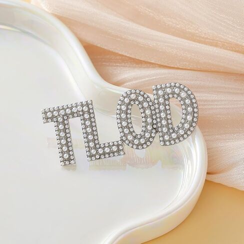 Metal Pearl Inlay Social Letter TLOD Pin Pink Women Group 1964 Top Ladies Greek Brooch Jewelry for Gift in Saudi Arabia