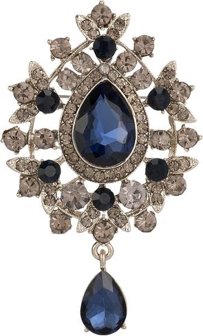 Womens Vintage Style Brooch Pin Crystal Rhinestone Brooch for Women in Saudi Arabia