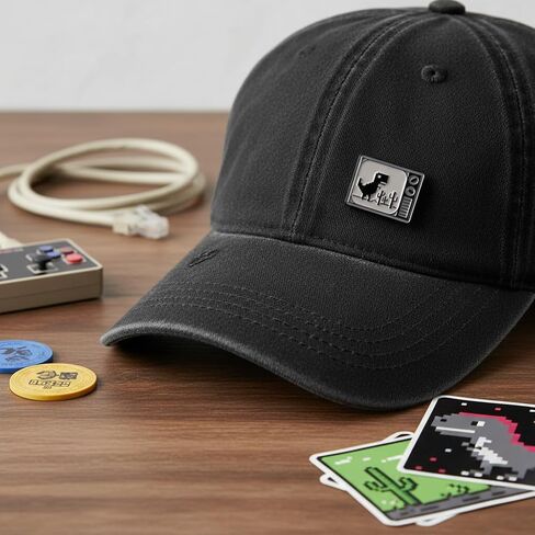 Old Style Gaming Consoles Pin - Funny Nostalgia Enamel Pins Brooch with Tyrannosaurus Rex and Cactus Game for Backpacks, Jackets, Hats. Vintage Button Pins Gift for Gamers，Friends, Students in Saudi Arabia