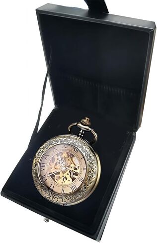 Box For Pocket Watches Portable Single Pocket Watch Case Display for Men Black (PU Leather Box Only, Not Including The Pocket Watch) in Saudi Arabia