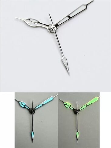 Green Ice Blue Luminous Watch Hands 8 * 12 * 12mm, Modified Replacement Pointer Compatible with NH35 NH36 Movement, Stable Performance Mechanical DIY Modification Parts in Saudi Arabia