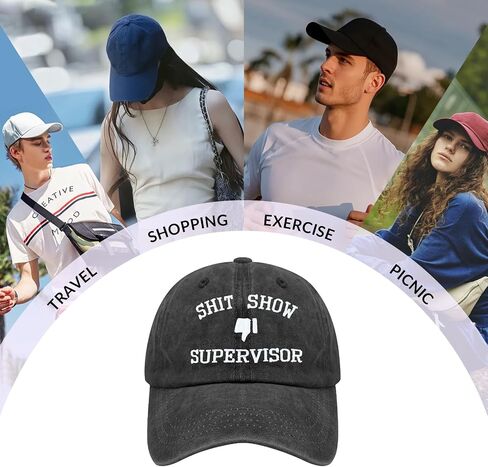 Funny Hats Shit Show Supervisor Hat for Men Women, Funny Gifts for Friends Coworkers Family in Saudi Arabia