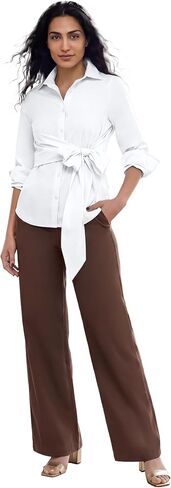 Jessica London Women's Plus Size Convertible Tie Poplin Shirt in Saudi Arabia