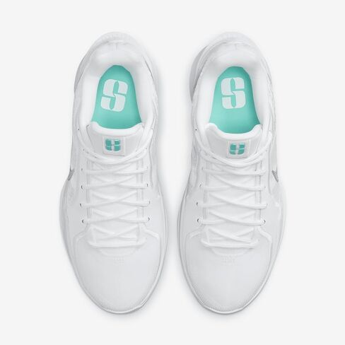 Sabrina 2 Basketball Shoes (FQ2174-101, White/Summit White/Glacier Blue/Metallic Silver) Size 12.5 in Kuwait