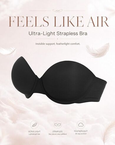 HACI Strapless Bras for Women Anti-Slip Support Lightweight Underwire Multiway Bandeau in Saudi Arabia