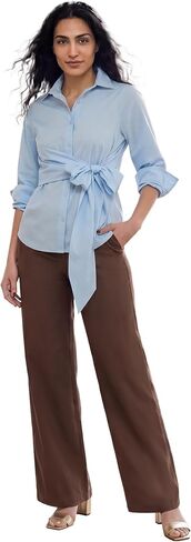 Jessica London Women's Plus Size Convertible Tie Poplin Shirt in Saudi Arabia