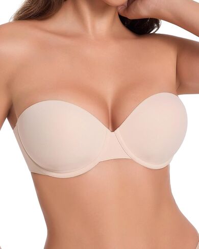 HACI Strapless Bras for Women Anti-Slip Support Lightweight Underwire Multiway Bandeau in Saudi Arabia