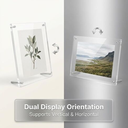 homingyo 11X14 Desktop Photo Frame, Acrylic, Free Standing Display in Saudi Arabia