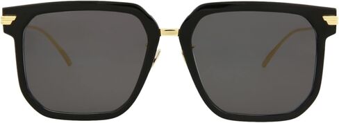 Bottega Veneta Square/Rectangle Sunglasses Black Gold Grey Luxury Eyewear Made In Italy Acetate Frame Designer Fashion for Everyday Luxury in Saudi Arabia