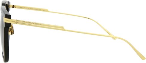 Bottega Veneta Square/Rectangle Sunglasses Black Gold Grey Luxury Eyewear Made In Italy Acetate Frame Designer Fashion for Everyday Luxury in Saudi Arabia