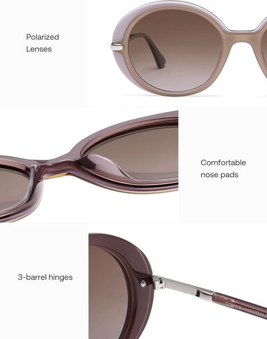 SOJOS Oversized Round Sunglasses for Women Polarized Lenses Acetate Frame Retro Vintage Sun Glasses, Odette in Kuwait