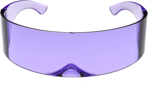 zeroUV - 80s Futuristic Cyclops Cyberpunk Visor Sunglasses with Semi Translucent Mirrored Lens Shield Sunglasses in Kuwait