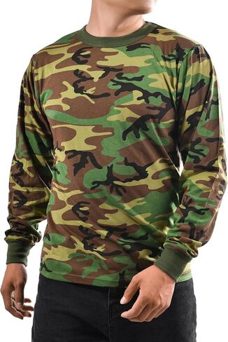 BACKBONE Men's Camouflage Long Sleeve T-Shirt, Athletic Outdoor Training Tee in Saudi Arabia