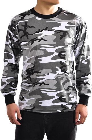 BACKBONE Men's Camouflage Long Sleeve T-Shirt, Athletic Outdoor Training Tee in Saudi Arabia