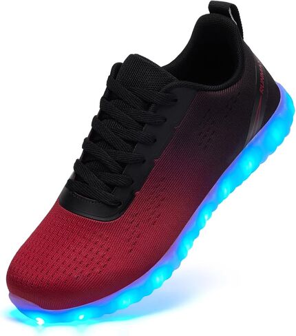 BosenHulu Light Up Shoes for Women Men USB Charging LED Shoes Adult Halloween Dancing Glowing Luminous Trainers Gradient Colors Mesh Upper Party Revel Flashing Sneakers in Saudi Arabia