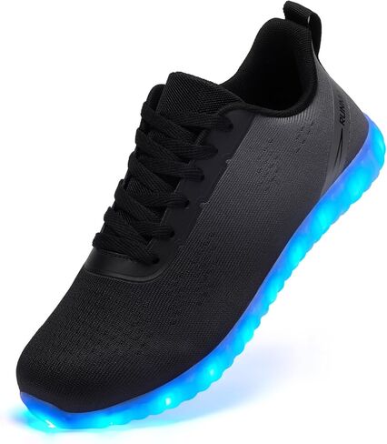 BosenHulu Light Up Shoes for Women Men USB Charging LED Shoes Adult Halloween Dancing Glowing Luminous Trainers Gradient Colors Mesh Upper Party Revel Flashing Sneakers in Saudi Arabia