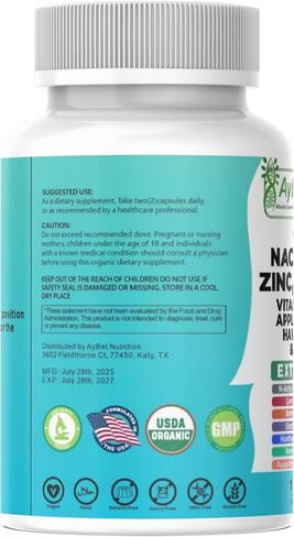 NAC-n-acetyl cysteine- Quercetin Zinc Bromelain Supplement | Extra Strength with Vit C, D3, Apple Cider Vinegar, Elderberry, Hawthorn Berry, Turmeric | Immune Support|120 Vegan Capsules | USDA Organic in Saudi Arabia