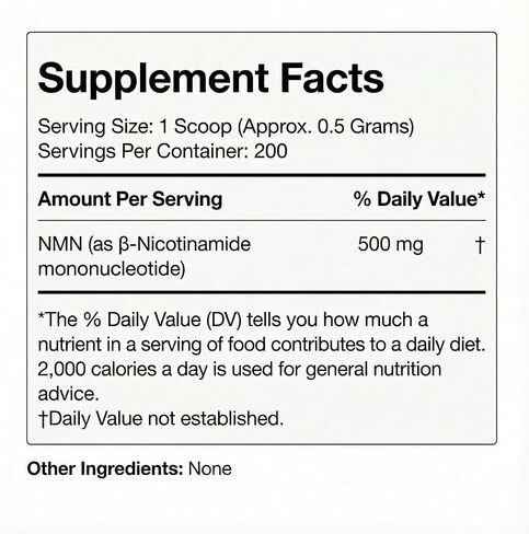 Prime Powders NMN Powder | 100g Fast Dissolve Powder Supplement | 500mg Nicotinamide Mononucleotide per Serving | Manufactured in The USA Third-Party Tested in Saudi Arabia