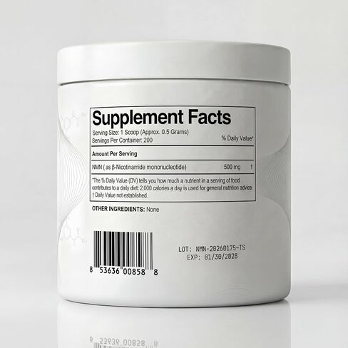 Prime Powders NMN Powder | 100g Fast Dissolve Powder Supplement | 500mg Nicotinamide Mononucleotide per Serving | Manufactured in The USA Third-Party Tested in Saudi Arabia