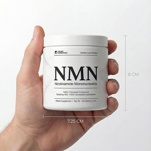 Prime Powders NMN Powder | 100g Fast Dissolve Powder Supplement | 500mg Nicotinamide Mononucleotide per Serving | Manufactured in The USA Third-Party Tested in Saudi Arabia