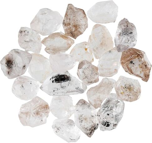 10pcs Raw Herkimer Diamond Quartz Gemstone and Crystals, Wholesale Gemstone Lot, Rough Crystals, Rock Stones, Jewelry Making Supplies, DIY & Crafts, A+ Grade (6-10mm) in Kuwait
