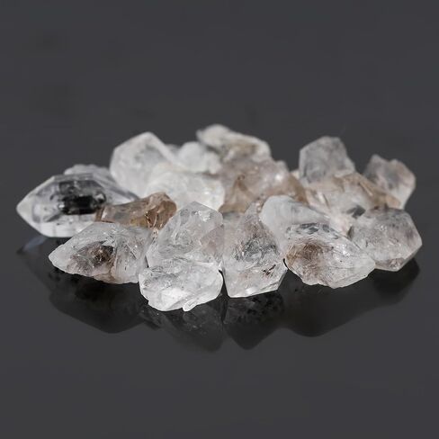 10pcs Raw Herkimer Diamond Quartz Gemstone and Crystals, Wholesale Gemstone Lot, Rough Crystals, Rock Stones, Jewelry Making Supplies, DIY & Crafts, A+ Grade (6-10mm) in Kuwait