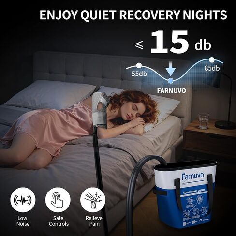 Portable Ice Machine for Knee Surgery Recovery & Sports Injury, Cold Therapy Machine with Timer for Pain Relief, Long-Lasting Ice Pack Alternative for Athletes, Seniors, Post-Op Care in Saudi Arabia