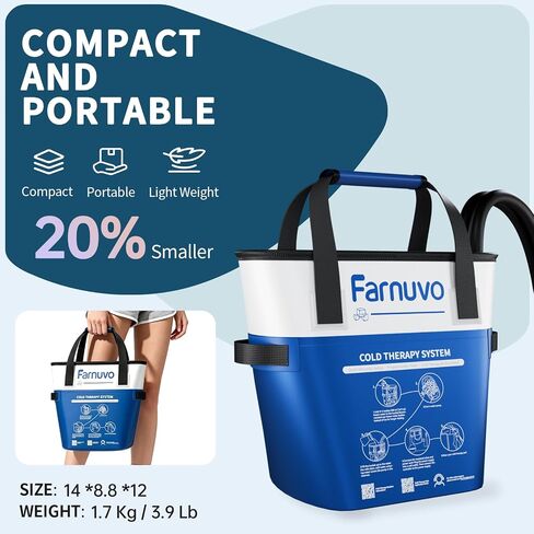 Portable Ice Machine for Knee Surgery Recovery & Sports Injury, Cold Therapy Machine with Timer for Pain Relief, Long-Lasting Ice Pack Alternative for Athletes, Seniors, Post-Op Care in Saudi Arabia