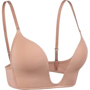 HACI Adhesive Strapless Sticky Plus Size Bra(36D, Beige) in Saudi Arabia
