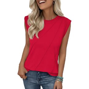 JINKESI Cap Sleeve Tops for Women Summer Top Casual Basic Tee Shirts Loose Tank Tops 2026 Vacation Outfits in Saudi Arabia