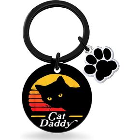 Cat Dad Gifts Cat Parents Gifts Keychain For Men Cats Daddy Mom Gift For Women Cats Themed Gift For Kitty Lovers Owners in Saudi Arabia